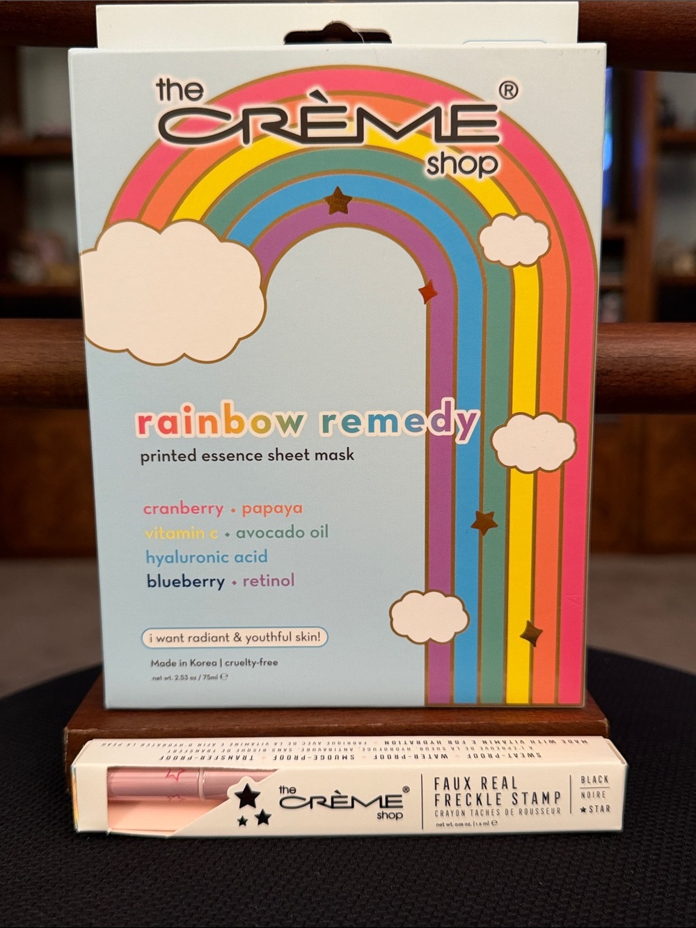 The Crème Shop Rainbow Remedy Printed Essence Sheet Mask-Pastel Rainbow